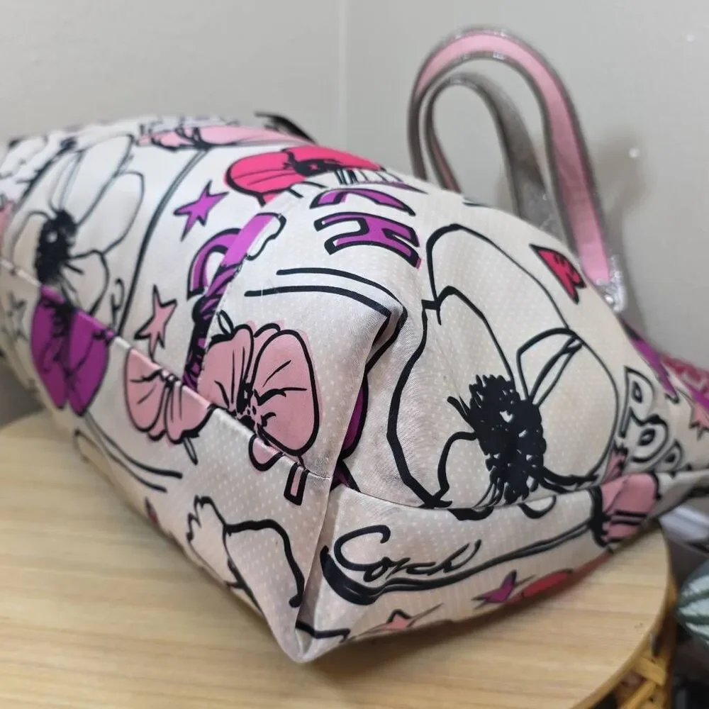 Coach Poppy Floral Graffiti Tote & Matching Wallet